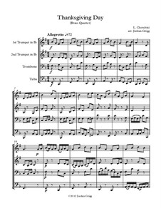 Thanksgiving Day: For brass quartet by Luigi Cherubini