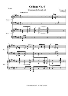 Collage No.6 (Homage to Scraibin), Op.13: Collage No.6 (Homage to Scraibin) by Marty Nickison