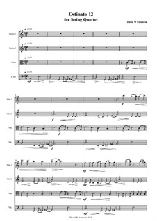 Ostinato 12 for string quartet: Ostinato 12 for string quartet by David W Solomons