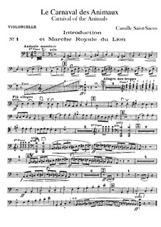 Le Carnaval des Animaux (The Carnival of the Animals) (Cello)