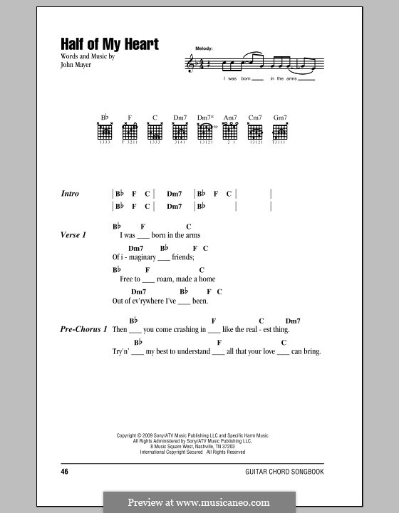st patricks day john mayer chords belief