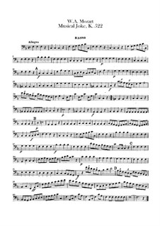 A Musical Joke (Double Bass Part), K.522