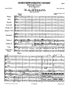 Piano Concerto No.26 in D Major 'Coronation' (Movement I), K.537