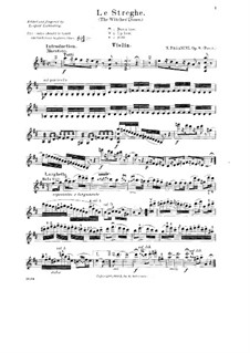 Witches Dance for Violin and Piano (Violin Part), Op.8