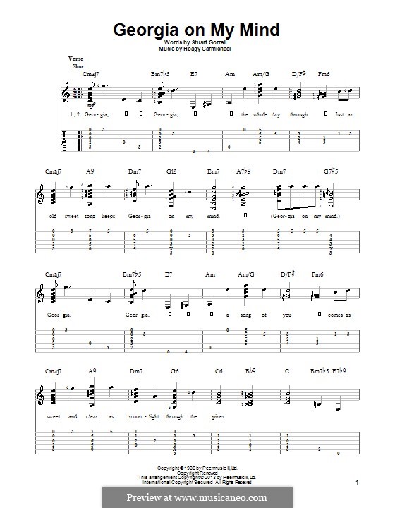 georgia in my mind chords