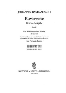 Well-Tempered Clavier (Book II, Nos.1-12), BWV 870-881
