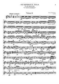 Symphony No.8 'Unfinished' (Violin II), D.759