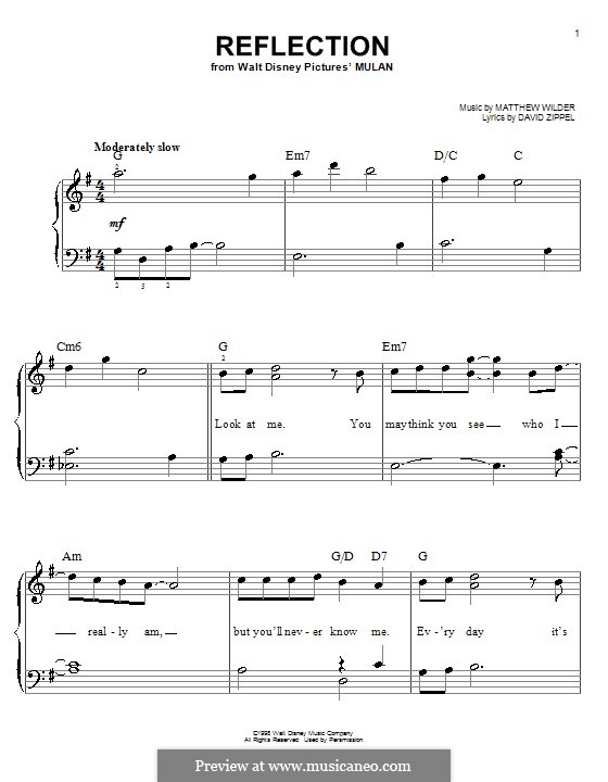reflection mulan chords piano reflection mulan chords piano