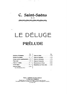 Le déluge. Prélude (Arrangement for Piano Four Hands), Op.45