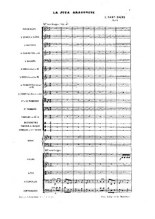 Jota Aragonese, Op.64: Full score by Camille Saint-Saëns