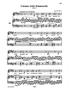 O Komme, holde Sommernacht (Oh Come, Fair Summer Night), Op.58 No.4