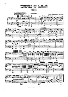 Always or Never (Arrangement for Piano Four Hands), Op.156