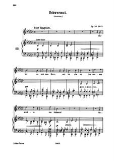 Schwermut (Melancholy), Op.58 No.5