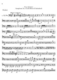 Symphony No.8 in B Minor 'Unfinished' (Timpani Part), D.759