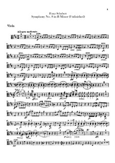 Symphony No.8 in B Minor 'Unfinished' (Viola Part), D.759