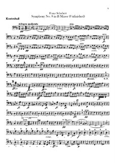 Symphony No.8 in B Minor 'Unfinished' (Double Bass Part), D.759