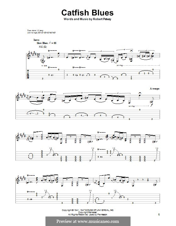 Catfish Blues by R. Petway sheet music on MusicaNeo