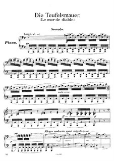 Čertova stĕna. Introduction (Arrangement for Piano Four Hands), T.129