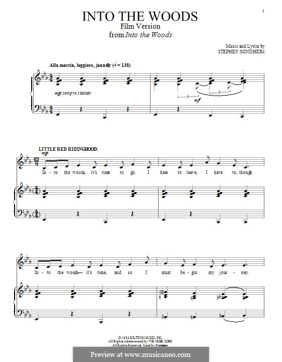 Into the Woods by S. Sondheim - sheet music on MusicaNeo