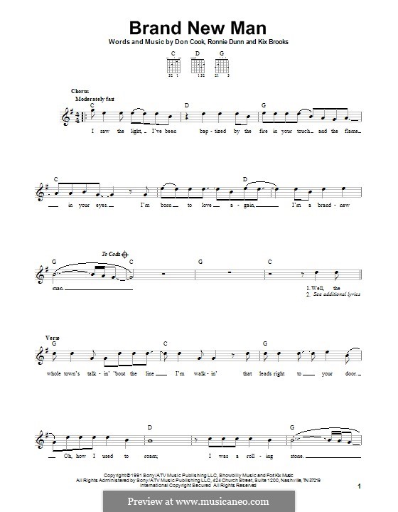 Brand New Man (Brooks &amp; Dunn) by D. Cook, K. Brooks, R. Dunn on MusicaNeo