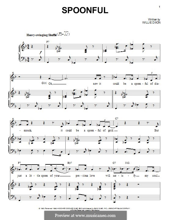 Spoonful (Cream) by W. Dixon sheet music on MusicaNeo