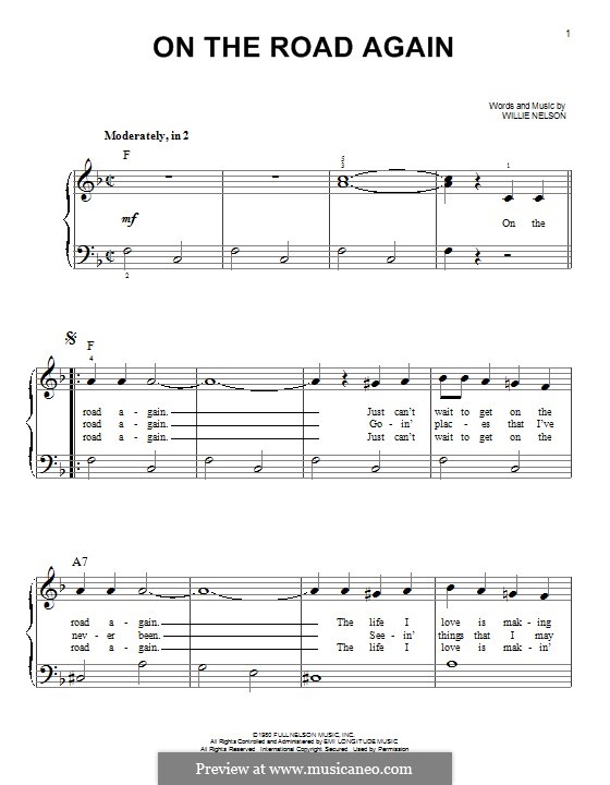 On the Road Again by W. Nelson - sheet music on MusicaNeo