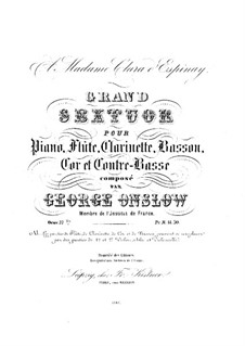 Sextet for Piano and Winds (or Strings), Op.77b: Piano part by Georges Onslow