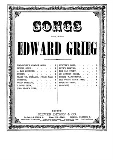 To brune Øjne (Two Brown Eyes) for High Voice and Piano, Op.5 No.1