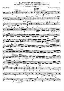 Fantasia for Piano, Choir and Orchestra in C Minor (Violins II), Op.80