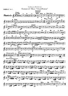 Fantasia for Piano, Choir and Orchestra in C Minor (French Horn), Op.80