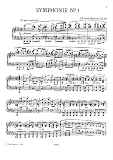 Symphony No.1 in C Minor (Arrangement for Piano), Op.68