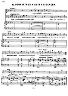 Prisoner of the Caucasus. No.13 Aria of Abubeker (Arrangement for Baritone Solo and Piano)