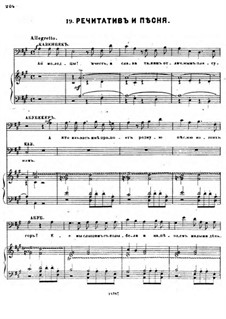 Prisoner of the Caucasus. No.19 Recitative and Circassian Song (Arrangement for Voices and Piano)