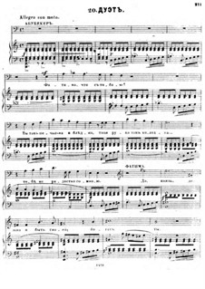 Prisoner of the Caucasus. No.20 Duet of Abubeker and Fatima (Arrangement for Voices and Piano)