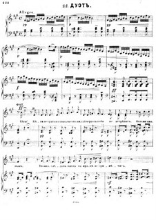 Prisoner of the Caucasus. No.22 Duet of the Prisoner and Fatima (Arrangement for Voices and Piano)