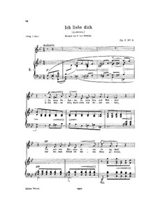 I Love thee (B Flat Major), Op.5 No.3