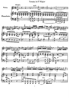 Sonata for Violin and Harpsichord in F Major, HWV 370 Op.1 No.12: Version for violin and piano – score, part by Georg Friedrich Händel