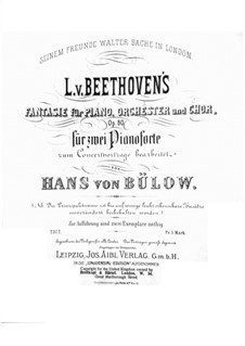 Fantasia for Piano, Choir and Orchestra (Arrangement for Two Pianos Four Hands), Op.80