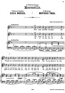 Four Sonnets, Op.48: No.1 Cisza morska by César Cui