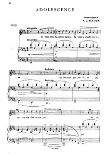Adolescence (French Text), Op.9 No.4