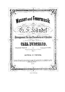 Fireworks Music (Arrangement for Piano Four Hands), HWV 351
