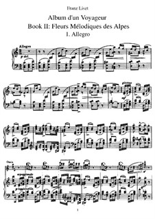 Album of a Wanderer. Flowers of Melody from the Alpres (Book II), S.156
