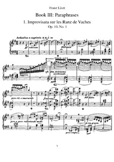 Album of a Wanderer. Paraphrases (Book III), S.156