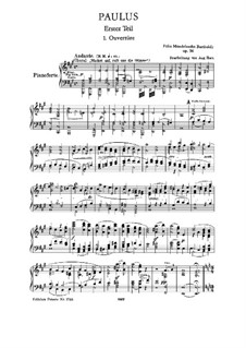 St. Paul (Arrangement for Soloists, Сhoir and Piano), Op.36