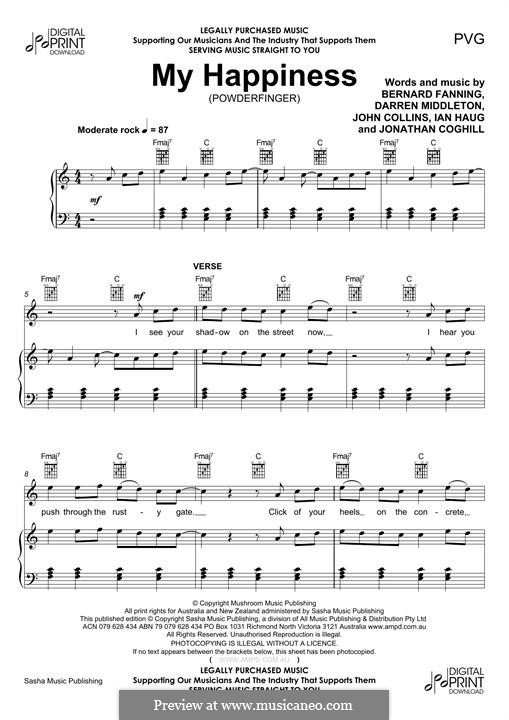 My Happiness (Powderfinger) by B. Fanning, D. Middleton, I. Haug, J