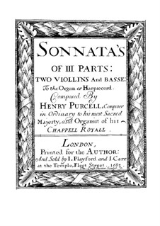 Twelve Trio Sonatas: Complete set, Z.790–801 by Henry Purcell