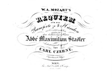 Requiem in D Minor (Arrangement for Piano Four Hands), K.626