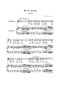 No.8 In der Fremde (Abroad): Piano-vocal score by Robert Schumann