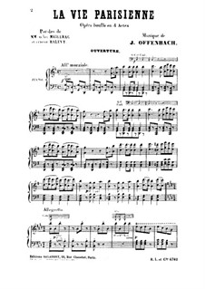 Parisian Life. Act I (Arrangement for Voices, Choir and Piano)