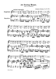 On Sunday morning, Op.49 No.1